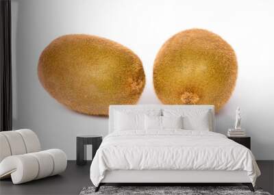 Kiwi fruit isolated on white background Wall mural