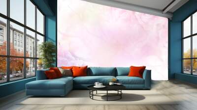 Abstract floral backdrop of pink flowers with soft style. Wall mural