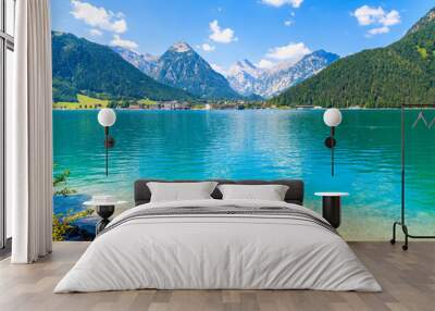 Cystal clear water of Achensee lake near Pertisau town on sunny summer day, Tirol, Austria Wall mural