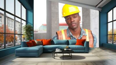 African American construction worker Wall mural