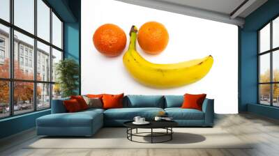 deux clémentines et une banane Wall mural