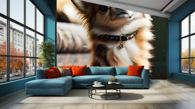 chihuahua puppy sitting on the floor Wall mural