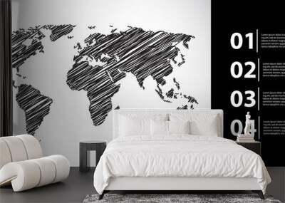 vector map with special sketch design Wall mural