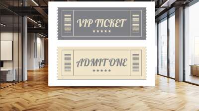 vintage paper tickets with special design Wall mural