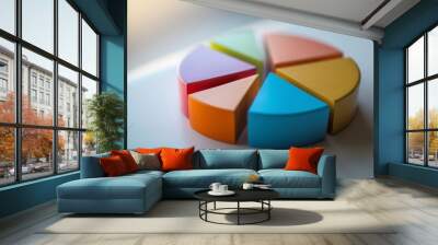 A pie chart breakdown of sector allocations in an investment portfolio, highlighting diversification strategies. Wall mural