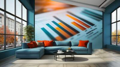 Business Growth Charts and Data Visualizations Wall mural