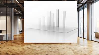 Clear Glass Chart Displaying Growth Indicators Wall mural