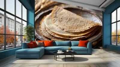 Crepe of the buckwheat flour of galette France Wall mural