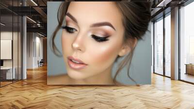 Elegant Makeup Look with Natural Beauty Wall mural