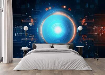 Abstract technology background Hi-tech communication concept futuristic digital innovation background vector illustration Wall mural