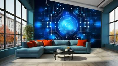 Abstract technology background Hi-tech communication concept futuristic digital innovation background vector illustration Wall mural