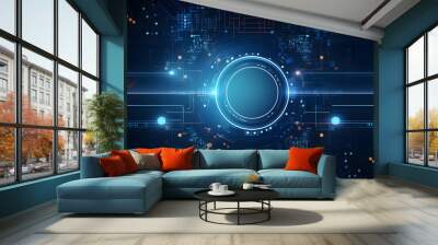 Abstract technology background Hi-tech communication concept futuristic digital innovation background vector illustration Wall mural