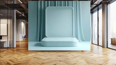 Futuristic  podium for product display Wall mural