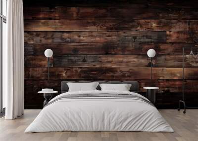  a brown wood plank background, brown wood fence texture and background, old wood vintage
 Wall mural