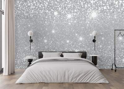  silver glitter shiny texture background Wall mural