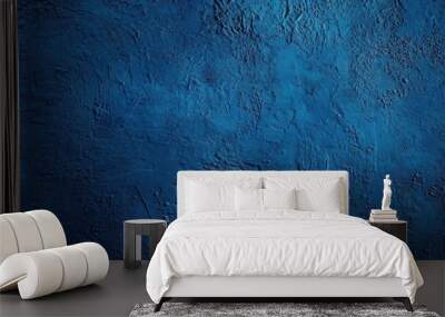 dark navy blue Grunge wall texture rough background dark concrete floor, old grunge background.blue Abstract Background. Painted blue bright Color Stucco Wall Texture With Copy Space Wall mural