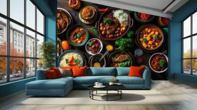 delicious Array of Classic Dishes, chinese new year decoration Wall mural