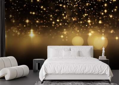 Sparkling Gold Light Background for Celebrations Wall mural