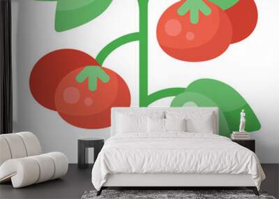 Plant Tomatoes organic nature field garden ranch plant farming farm  flat icon Wall mural