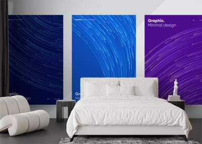 Hi-tech minimal covers design. Annual report template. Wall mural