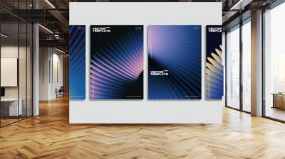 Minimal geometric posters set. Abtract vector design. Wall mural