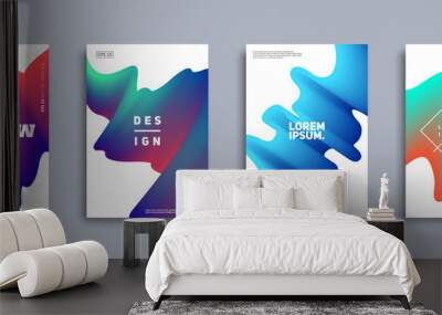 Modern abstract covers set. Cool gradient shapes composition. Futuristic design. Eps10 vector. Wall mural