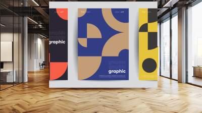 Simple geometric covers set. Minimalist vector templates. Wall mural