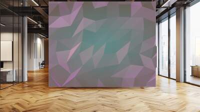 Abstract triangle geometrical purple background. Geometric origami style with gradient. 3D illustration Wall mural