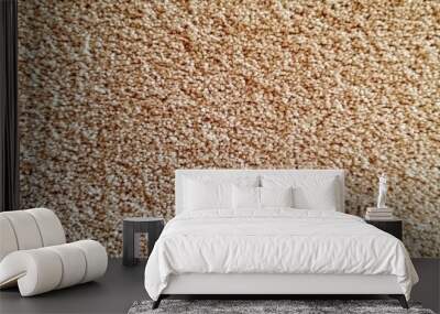 Close-up of Textured Beige Carpet in a Well-Lit Living Room During the Afternoon Wall mural