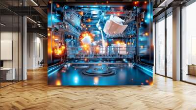 Dishwasher with a Splash of Light. Wall mural