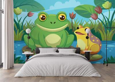 frog in the pond Wall mural