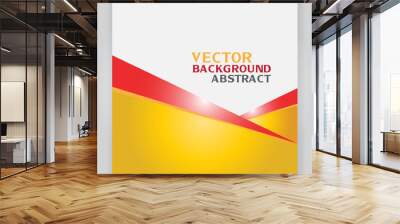 vector set of banners abstract headers with SquareYellow diagona Wall mural