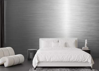 Brushed steel or aluminum metal surface with subtle grainy texture for industrial, modern background design Wall mural