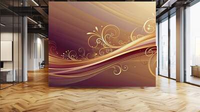 Elegant abstract background design with swirls and gradients, elegant, abstract, background, design, swirls, gradients, artistic Wall mural