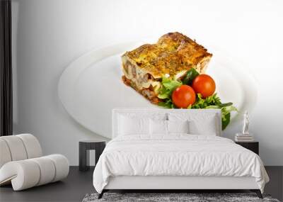 Baked lasagna, lunch Wall mural