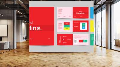 brand guideline landscape template for brand identity presentation guide layout  Wall mural