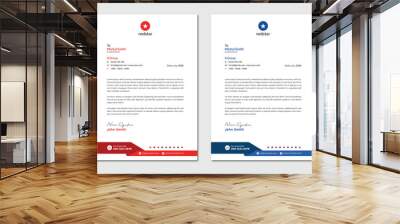 modern business political election letterhead design template. corporate modern letterhead design bundle template  Wall mural