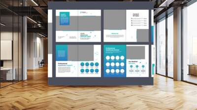 modern medical brochure design layout, business healthcare multipage brochure cover 12 page magazine annual report  Wall mural