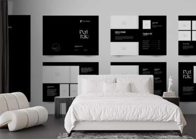 modern photography portfolio layout design template.  Wall mural