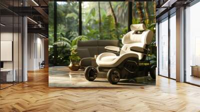 high-tech wheelchair of the future with artificial intelligence, Medical technology concept.  Wall mural