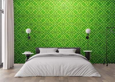 Vibrant green patterned texture background Wall mural