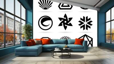 Collection of abstract symbols (21) Wall mural