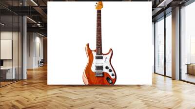 electric guitar isolated on white Wall mural