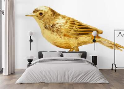 bird made of gold on a transparent background Wall mural