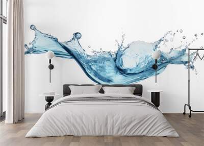 water liquid splash isolated on white background includes clipping path, transparent background Wall mural