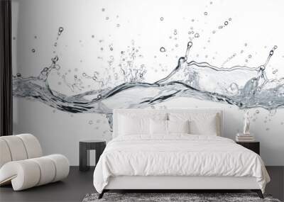 water splash on white background Wall mural