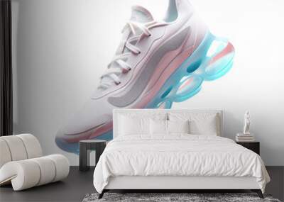 Beautiful  And Attractive Sneaker Isolated On  White  Background Wall mural