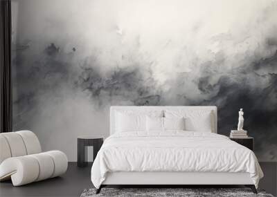 ink wash texture with a in white background Wall mural