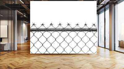 Fence wire line Wall mural