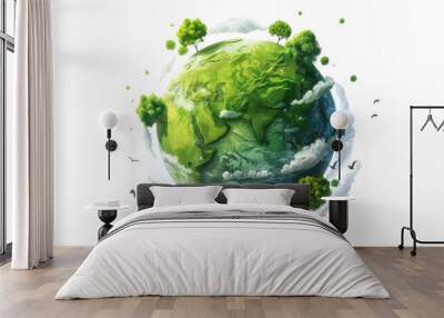 Green planet concept Wall mural